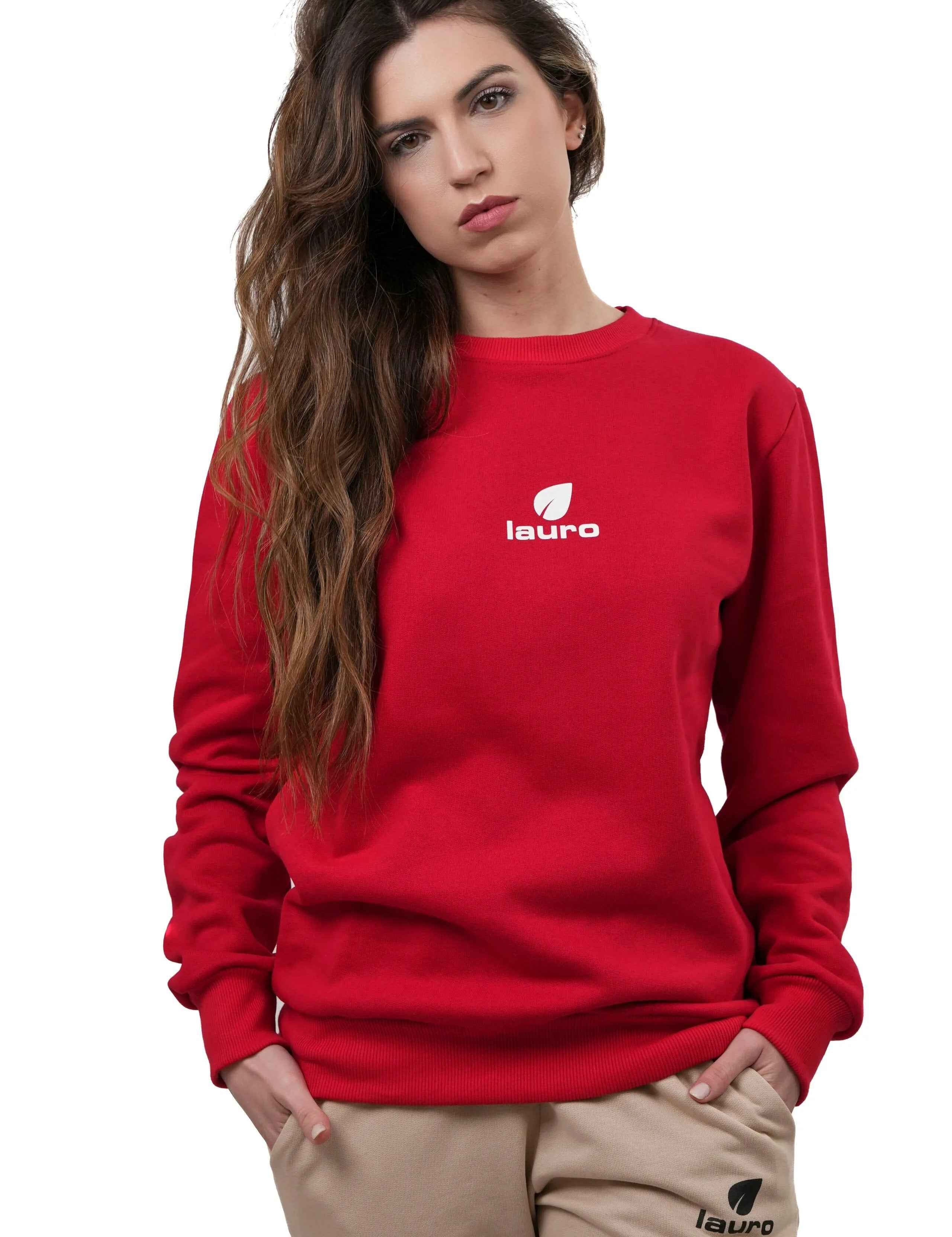 Felpa Girocollo Donna 300 GSM Premium – Cotone 100% Essential LS-6000 da Donna - Lauro Sport