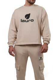 Felpa Oversize Uomo Cotone 300 gsm Boxy – Cotone Premium LS-SU156 Uomo - Lauro Sport
