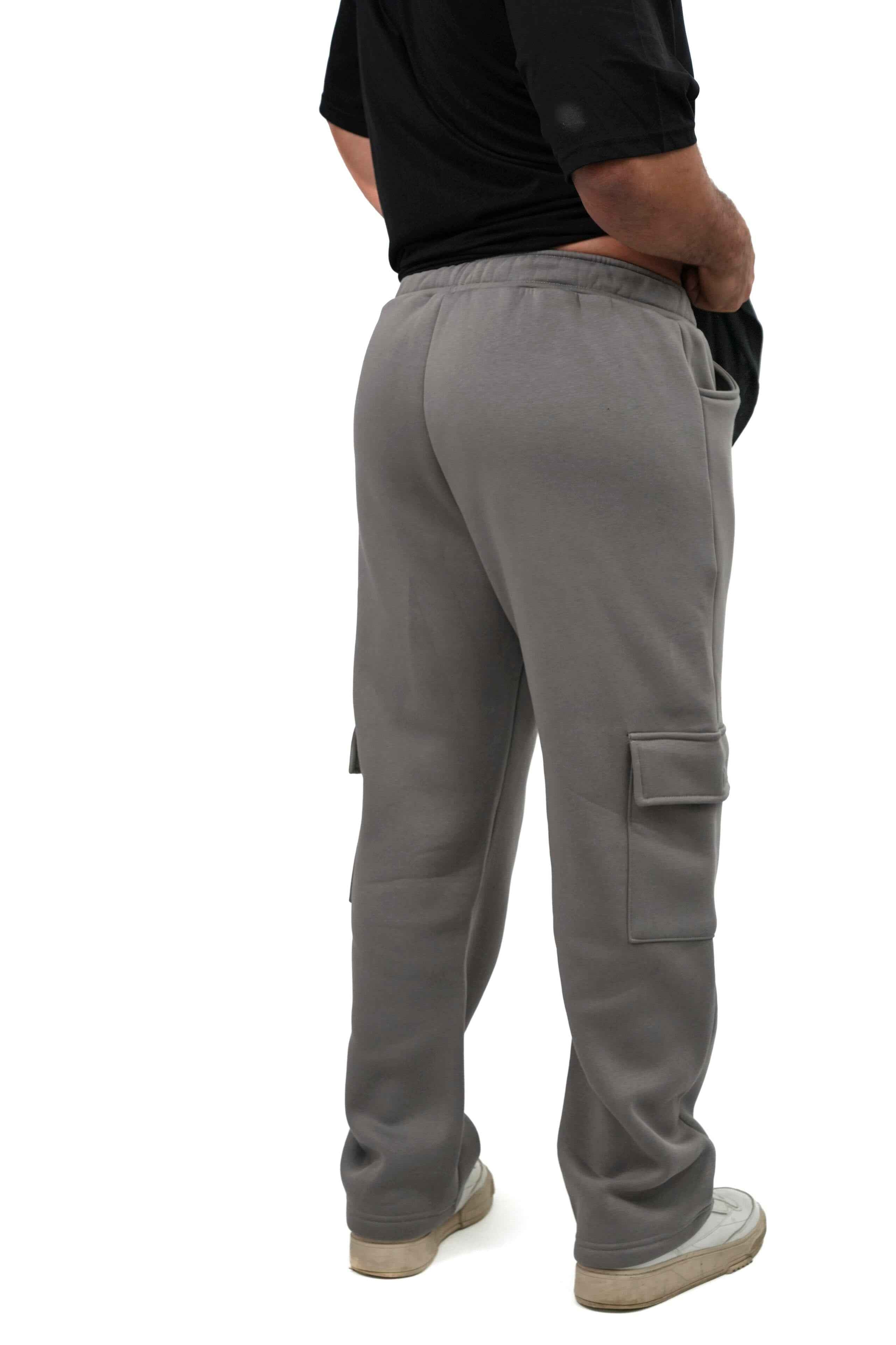 Pantaloni felpa Uomo Oversize Cargo in Felpa con Tasche Laterali LS-YU0907 - Lauro Sport
