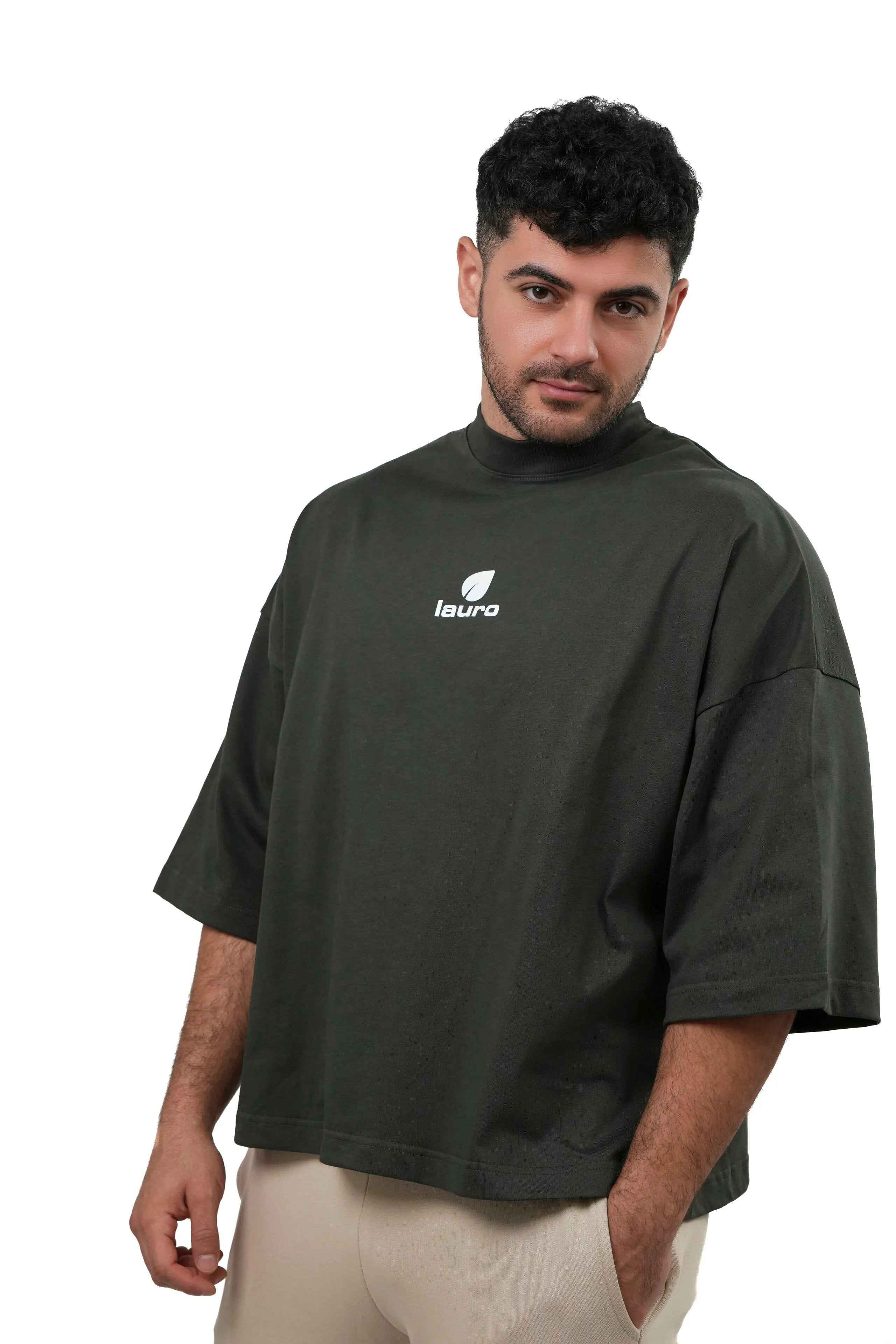 T-shirt Oversize Uomo Manica 3/4 210 GSM – Boxy Premium LS-SU154 da Uomo - Lauro Sport