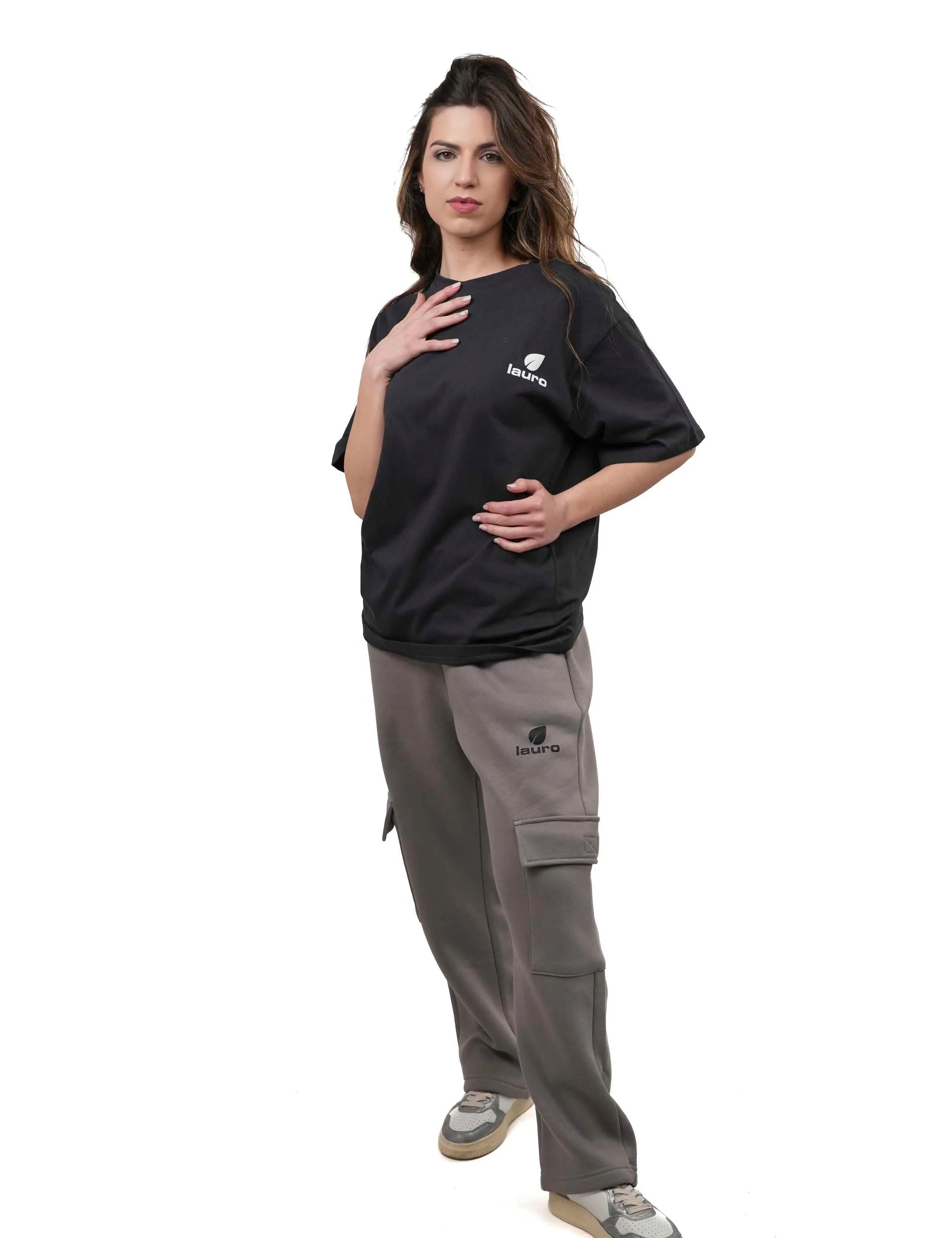 T-shirt Donna Oversize 210 GSM in Cotone Premium - LS-YU1111 - Lauro Sport