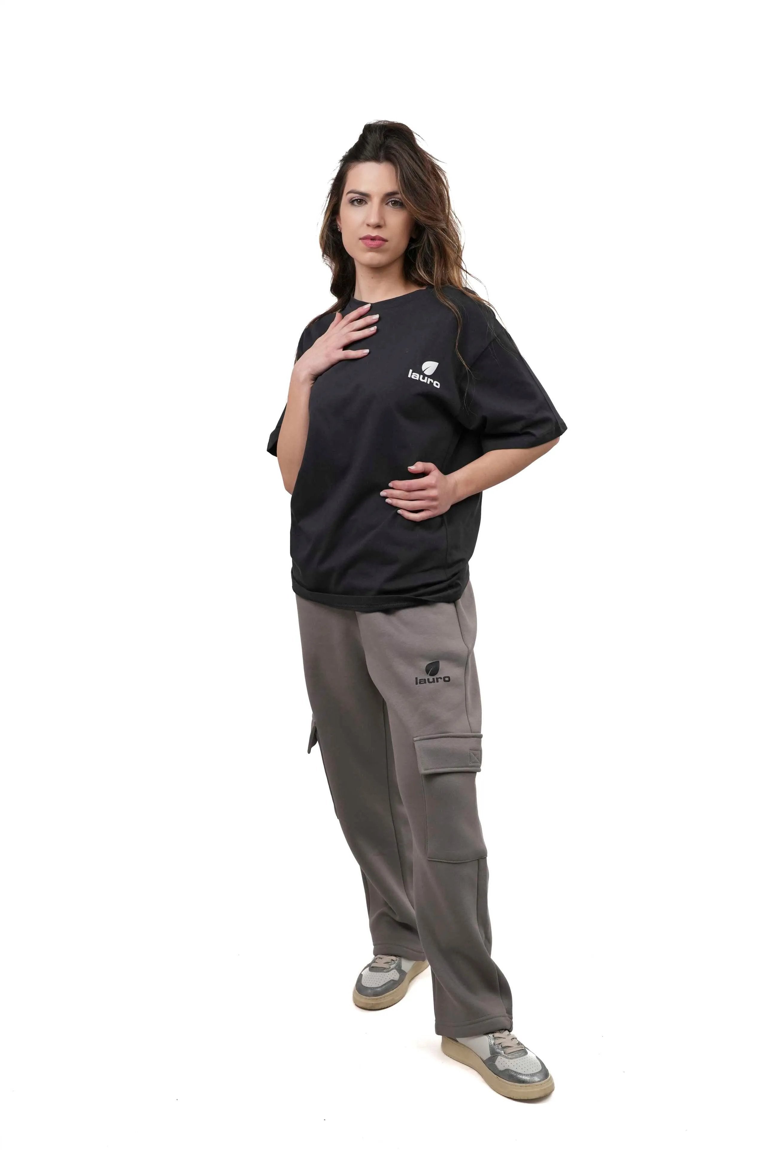T-shirt Donna Oversize 210 GSM in Cotone Premium - LS-YU1111 - Lauro Sport